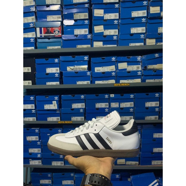 Jual Adidas Samba Classic White Black / Putih Hitam | Shopee Indonesia