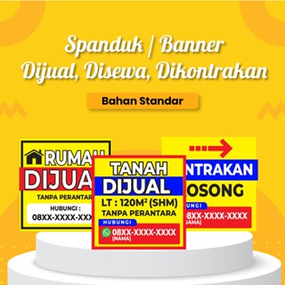 Jual SPANDUK Murah Rumah Dijual / Spanduk Murah Pamplet Banner ...