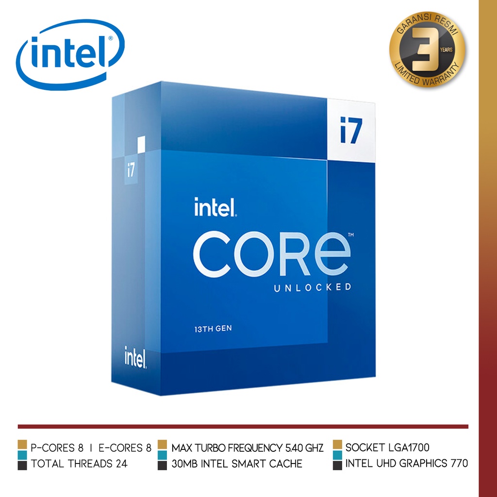 Jual INTEL CORE I7-13700K | Desktop Processor 16 (8P+8E) Cores LGA 1700 ...