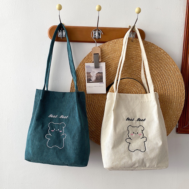 Jual Tote Bag Tas Selempang Bear Beat Sling Bag Jepang Tas Selempang Model Jepang Tote Bag