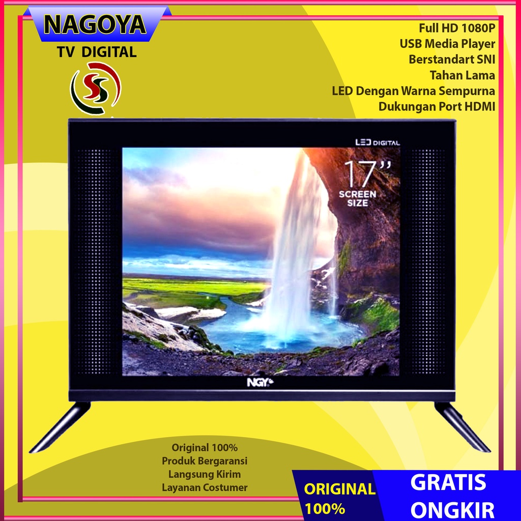 Jual TV Digital HD 17 inch TV LED Digital Televisi HDMI USB Garansi ...