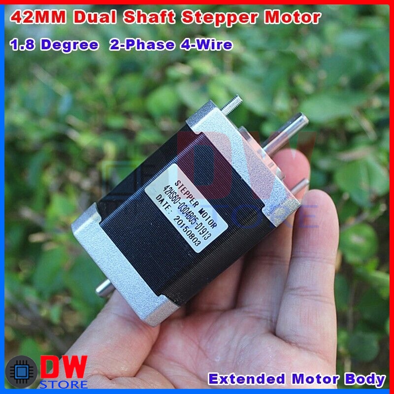 Jual Stepper Motor 42 Nema17 Nema 17 Dual Double Shaft CNC 3D Printer ...