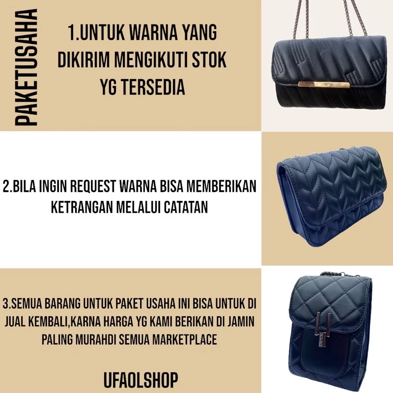 PAKET USAHA-TAS TASWANITA MURAH TAS SLINGBAG | AutoStock