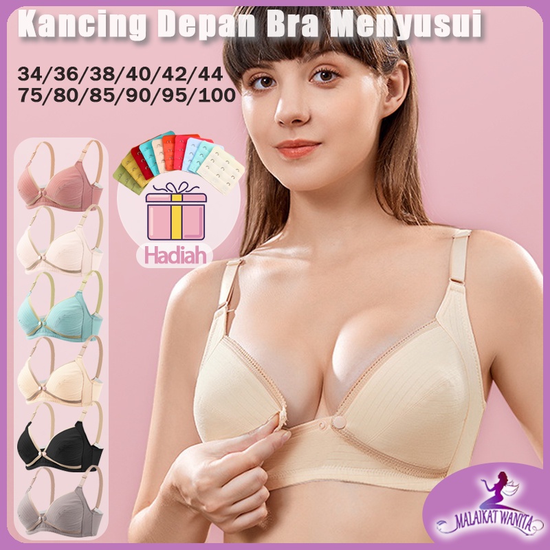 Jual Bra Menyusui Kancing Depan Jumbo Nursing Bra 34-44 Tanpa Kawat  Brafeeding Bra Menyusui Tanpa Busa Bra Maternity XY01