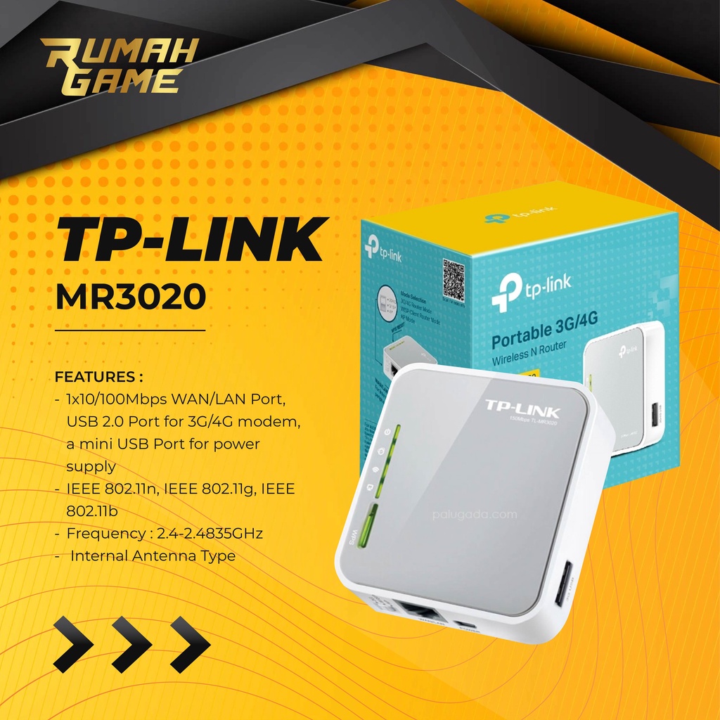Jual TPLINK TLMR3020 Wireless N Router USb Modem Mifi Wifi Support
