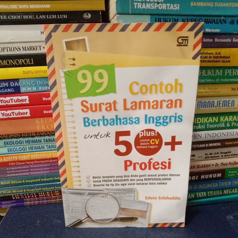 Jual Buku Original 99 Contoh Surat Lamaran Berbahasa Inggris Untuk 50