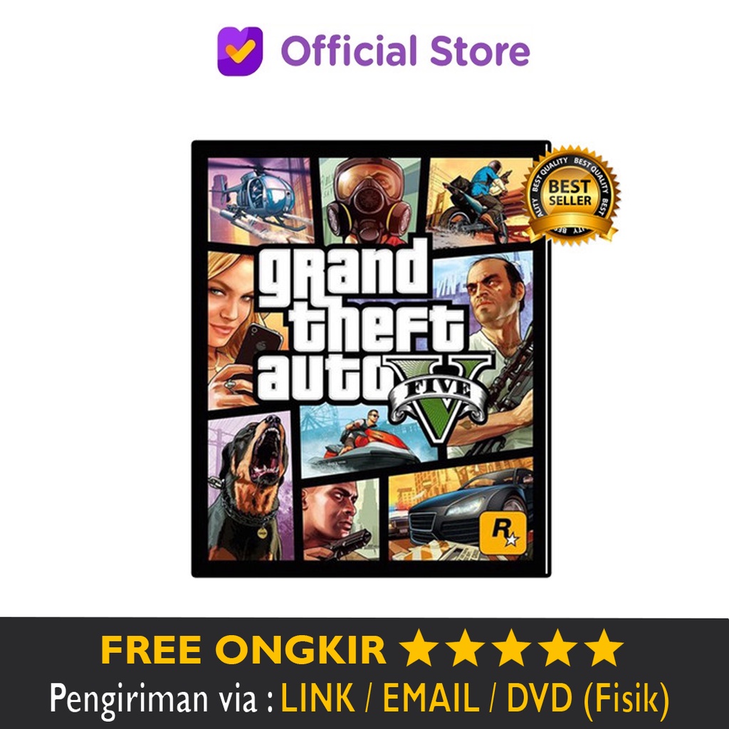 Jual GTA 5 GTA V Full Version Game PC PC Games Terbaru Kaset CD DVD