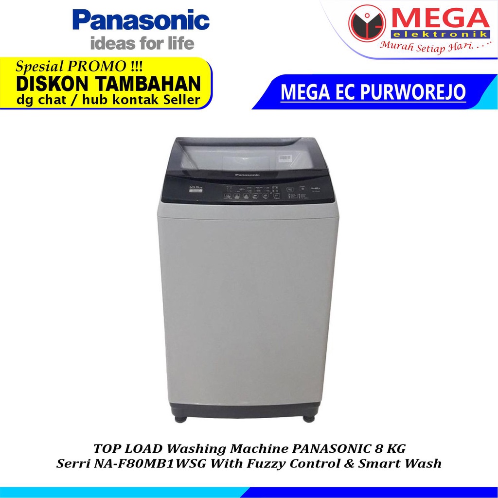 Jual MESIN CUCI PANASONIC 1 TABUNG TOP LOADING NA-F80MB1WSG / NA ...