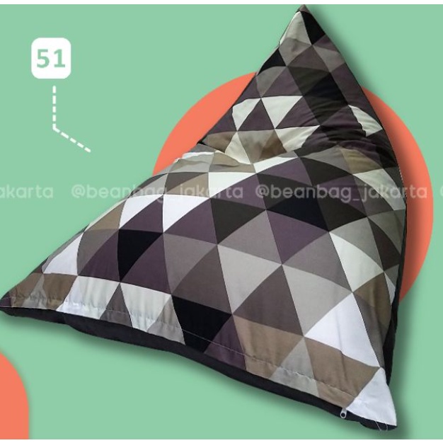 Jual Bean Bag Triangle Plus Isi Size Dewasa Motif Kubus Grey Premium Murah Shopee Indonesia