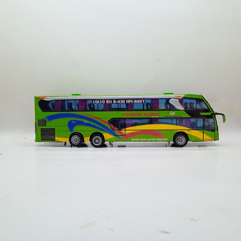Jual Miniatur bus GUNUNG HARTA body Jb3 voyager Double Decker | Shopee ...