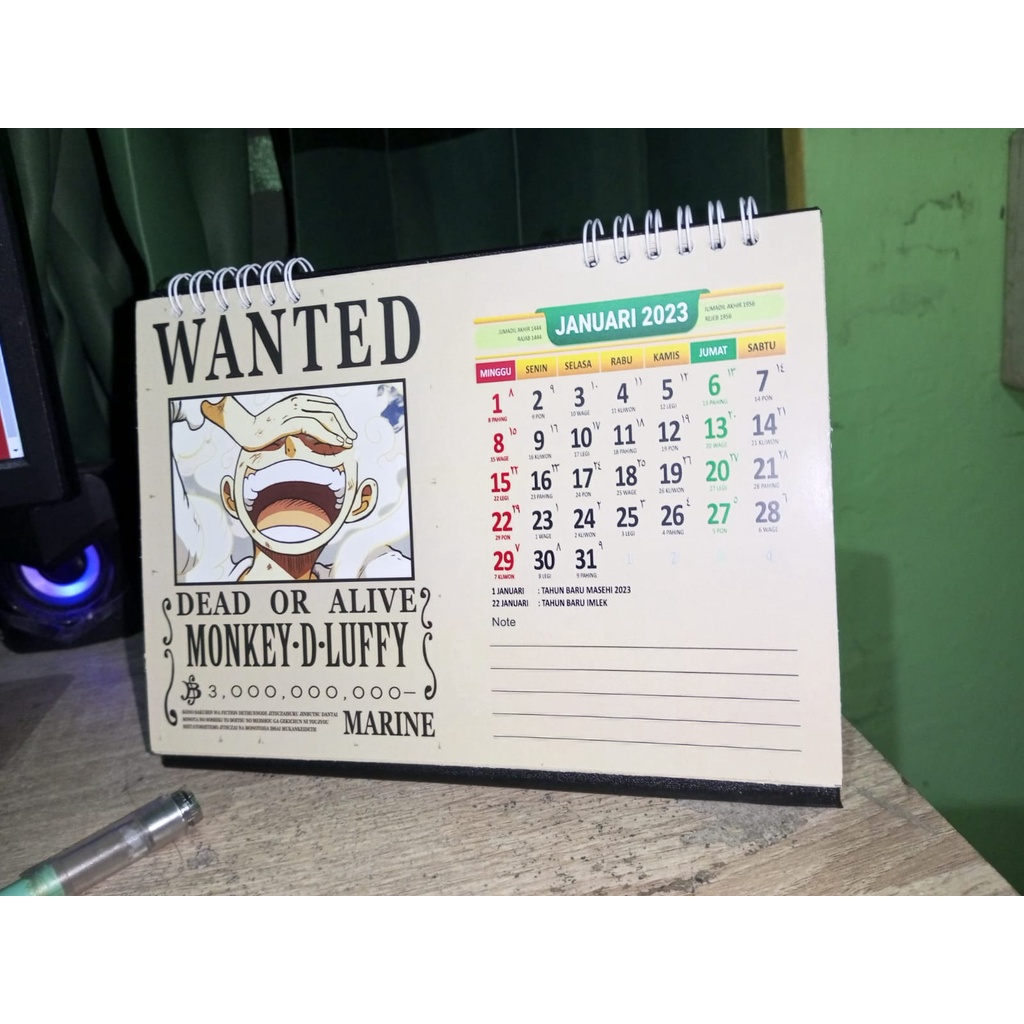 Jual Maliki Digital Kalender One Piece / Kalender Duduk One Piece