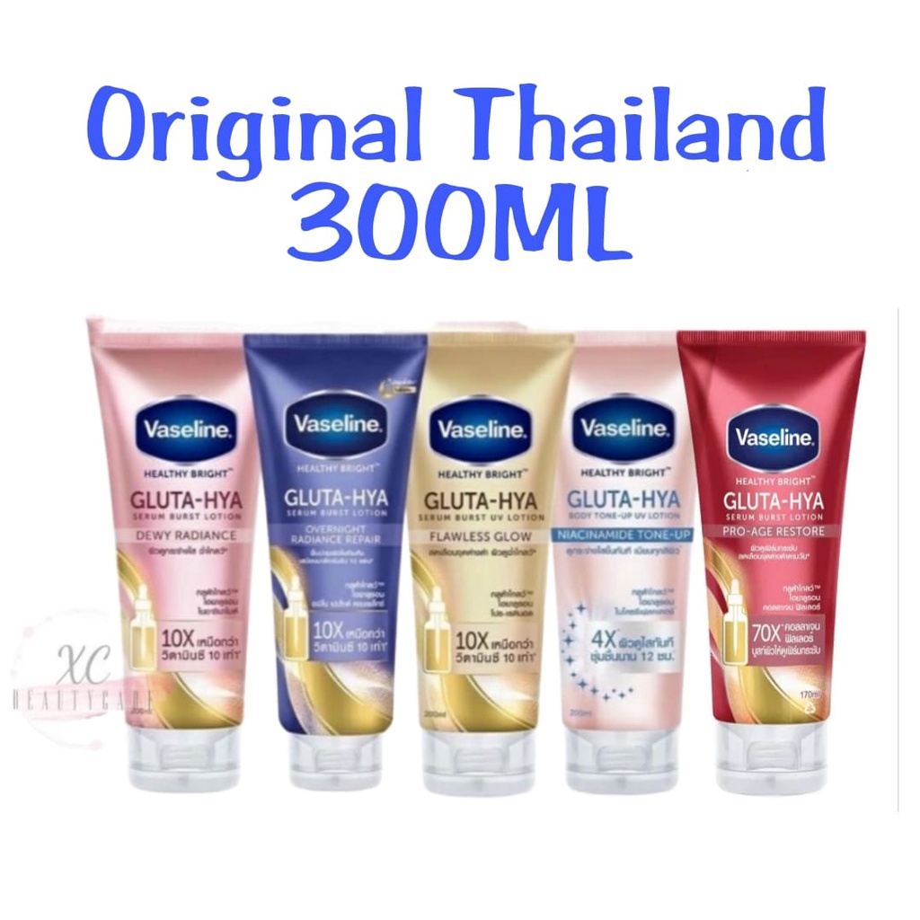 Jual VASELINE HEALTHY BRIGHT GLUTAHYA/SERUM/LOTION BADAN 300ml JUMBO