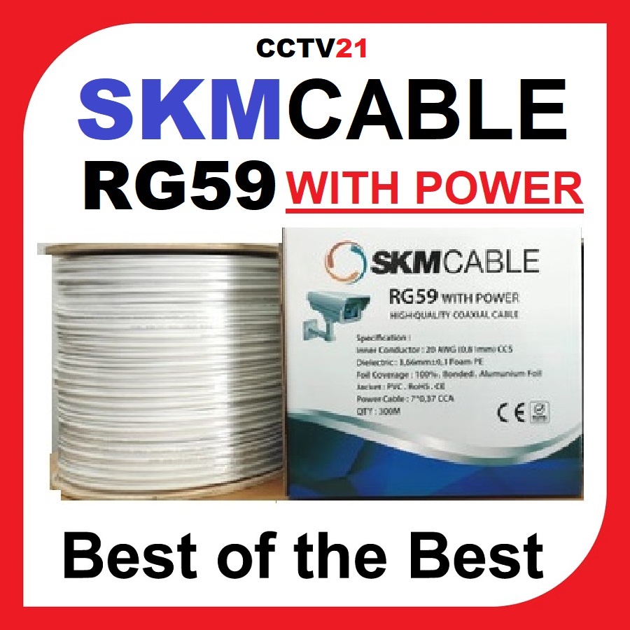 Jual Kabel Coaxial RG59 + Power DC CCTV SKM Cable High Quality ...