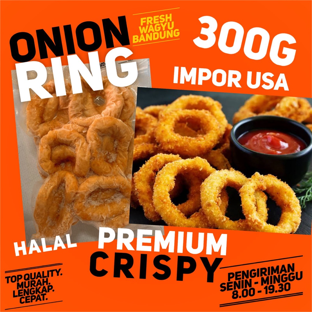 Jual CRISPY ONION RING PREMIUM BREADED Impor USA Mccain Repack 300g ...