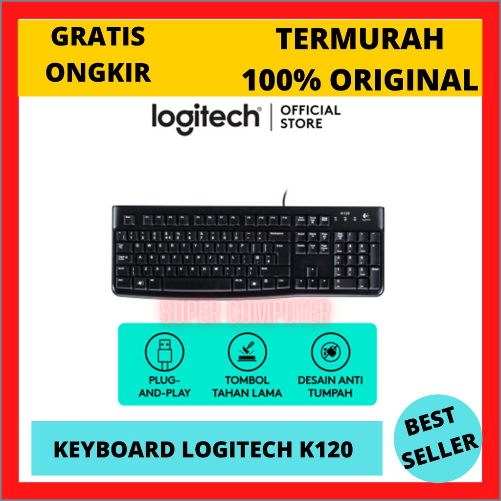 Jual S.C KEYBOARD LOGITECH K120 USB ORIGINAL / KEYBOARD LOGITECH ...