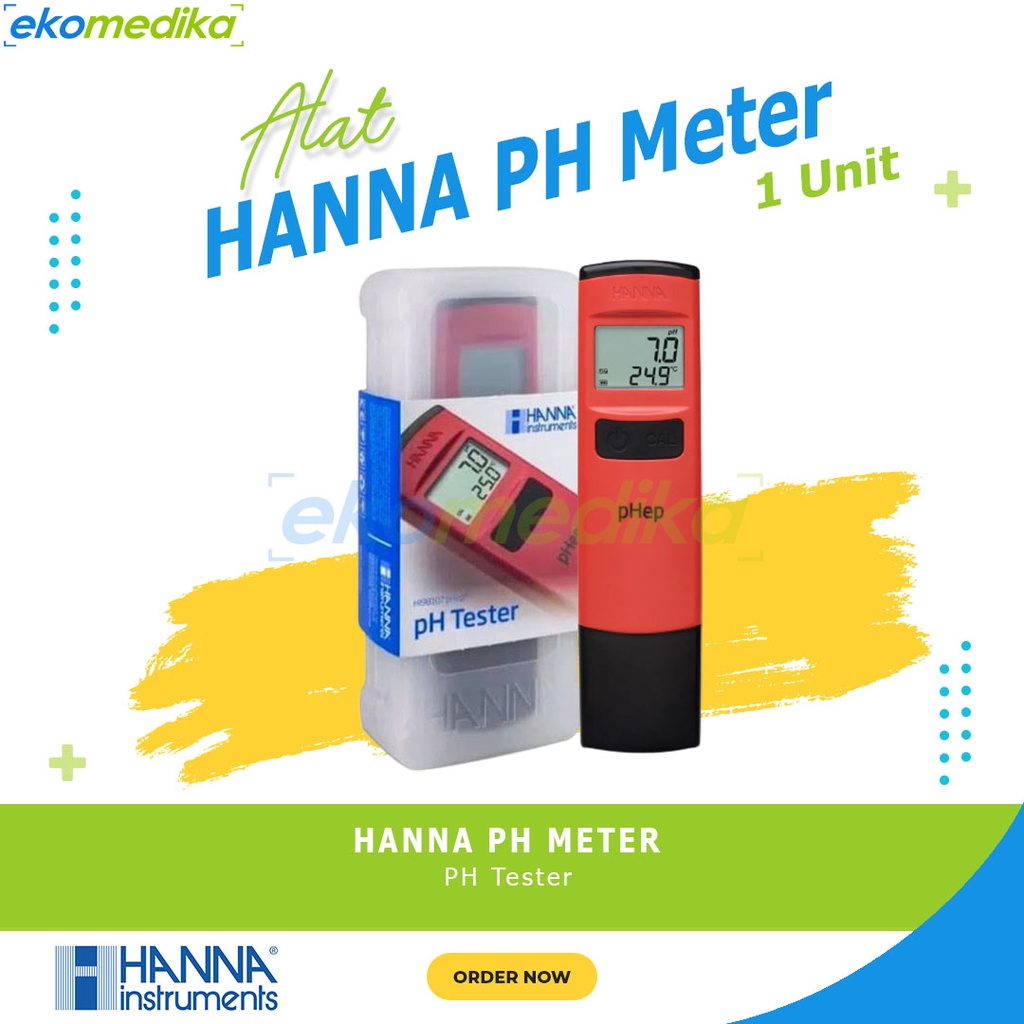 Jual PH Meter Hanna Digital HI 98107 New PHep Pocket Tester Waterproof ...