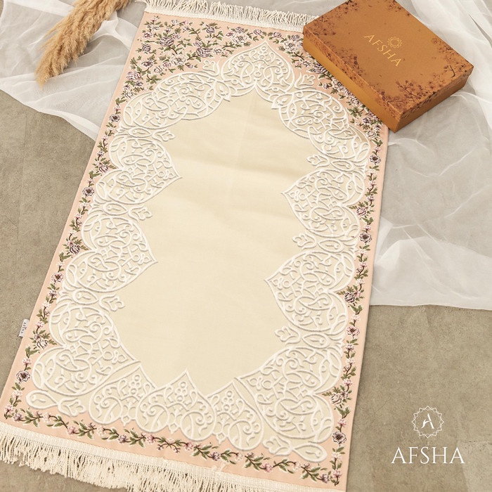 Jual Sajadah Zayna Floral Prayer Mat Sajadah Premium Rug Afsha With Box ...