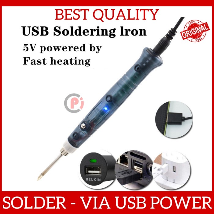 Jual Solder Tangan Portable Power Via Usb Soldering Iron Volt W W Shopee Indonesia