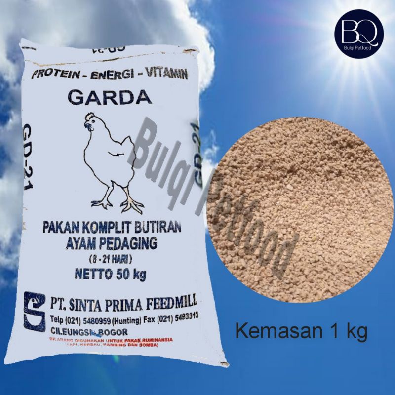 Jual Pur Ayam Garda Gd 21 Pakan Ayam Pedaging Repack 1 Kg Shopee Indonesia