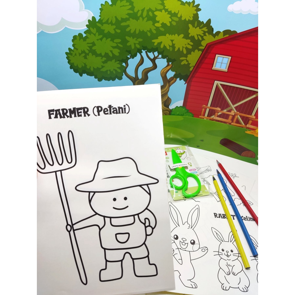 Jual TPBL COLORING, CUT & PASTE Activity / Lembar aktivitas mewarnai ...