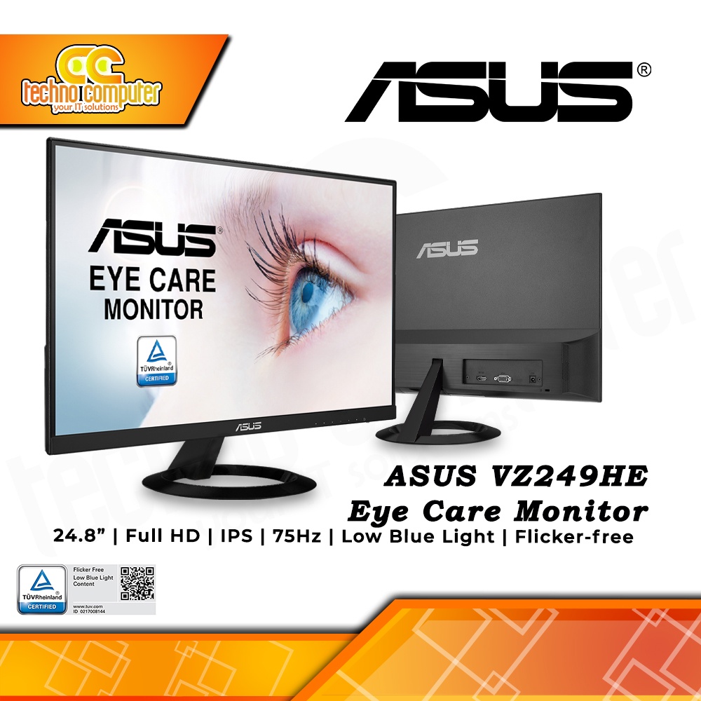 Jual MONITOR ASUS VZ24EHE Ultra Slim Monitor 24 inch, FHD (1920 x