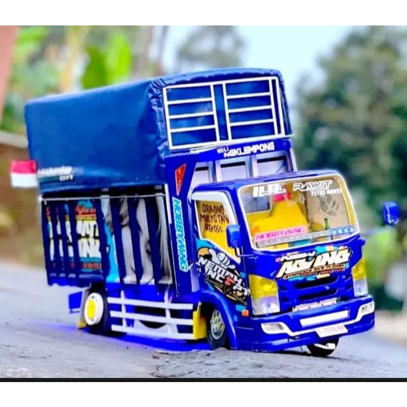 Jual Promo Miniatur Truk Trek Oleng Terbaru Wahyu Abadi Warna Biru