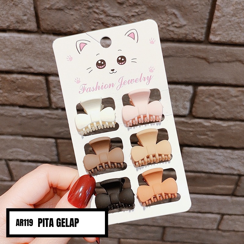 Jual Jepit Rambut Mini Set Isi 6 Jepit Poni Aksesoris Rambut Wanita ...