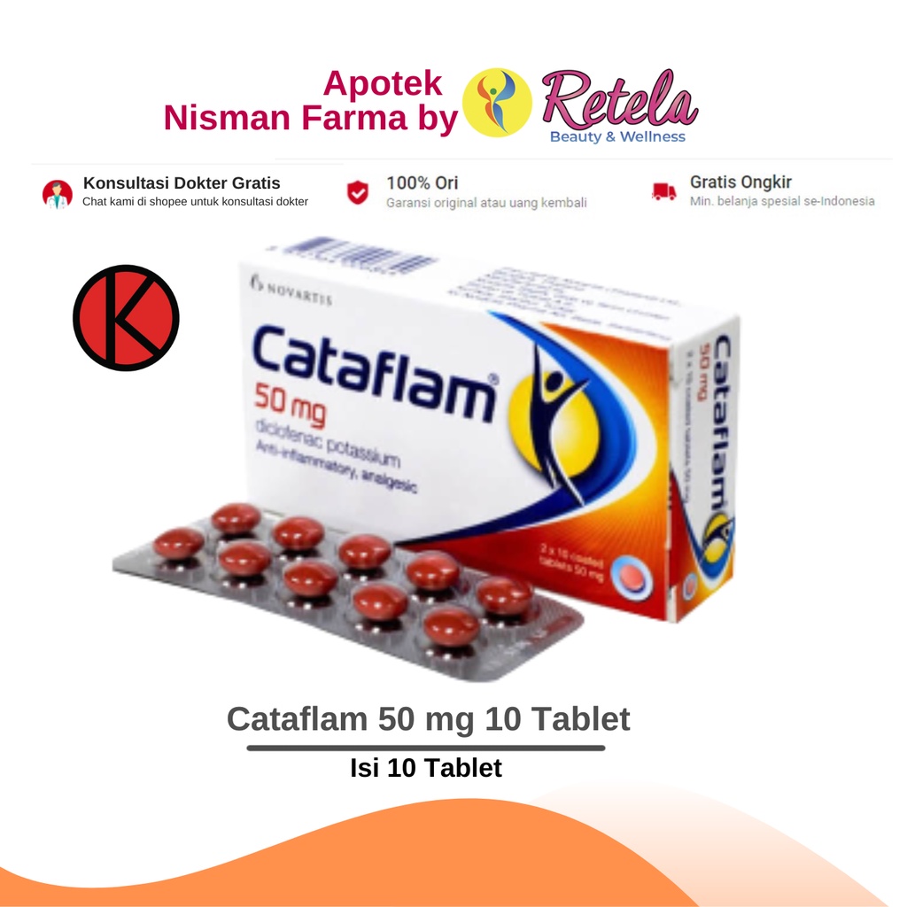 Jual Cataflam 50mg 1 Blister Isi 10 Tablet Shopee Indonesia