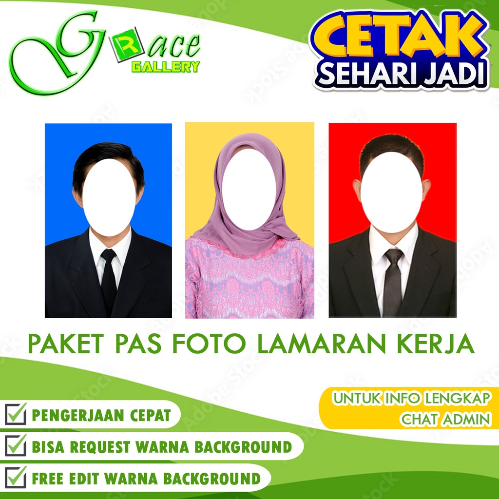 Jual Paket Cetak Foto Lamaran Kerja 2x3 3x4 4x6 Murah Sehari Langsung Jadi Shopee Indonesia 4140