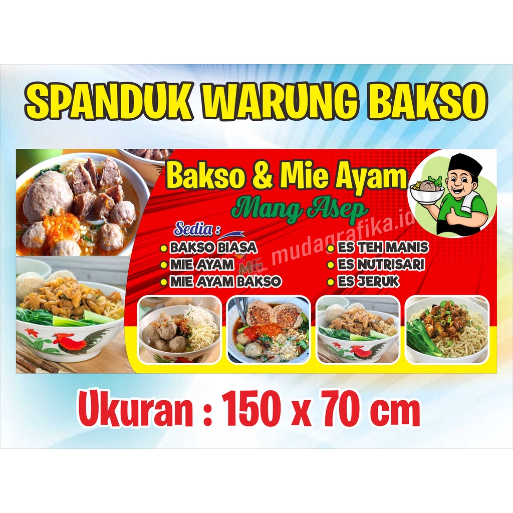 Jual Spanduk Warung Bakso Banner Bakso Mie Ayam X Shopee Indonesia