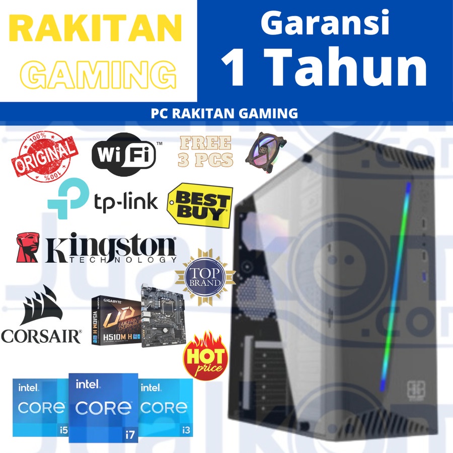 Jual Komputer PC Rakitan Sekolah Kantor Baru 10TH Gen 8GB SSD 500GB ...