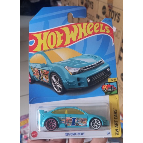 Hot Wheels '08 Ford Focus HW Art Cars 8/10 - 1:64 Scale Die-Cast Car
