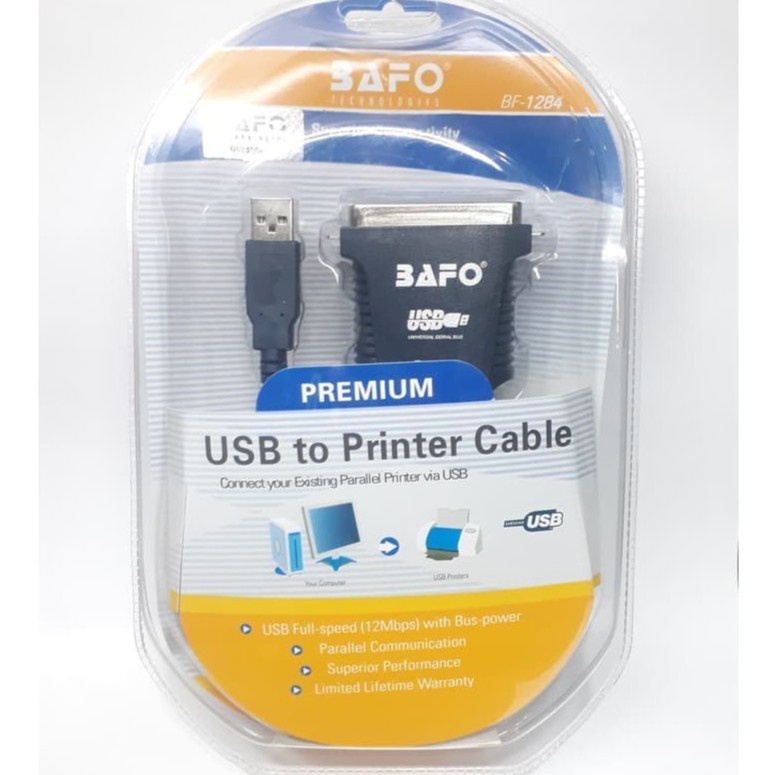 Jual USB To Printer Cable Bafo Usb To Parallel Bafo BF1284 Original
