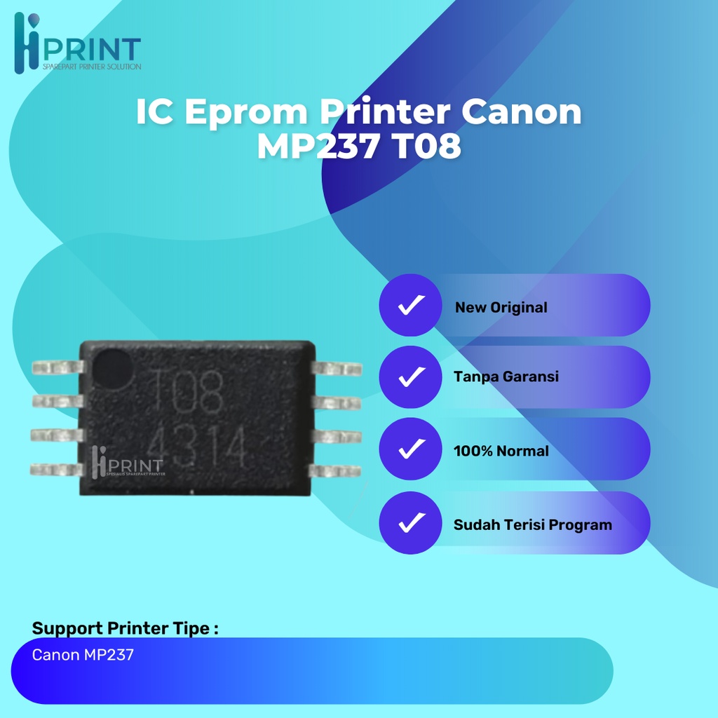 Jual IC Eprom MP237 Canon T08 New Model, IC Eeprom Reset Printer Canon ...