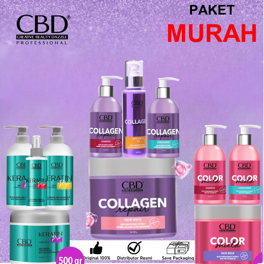 Jual Cbd Proffesional Collagen Repair Series Hair Mask G Shampoo