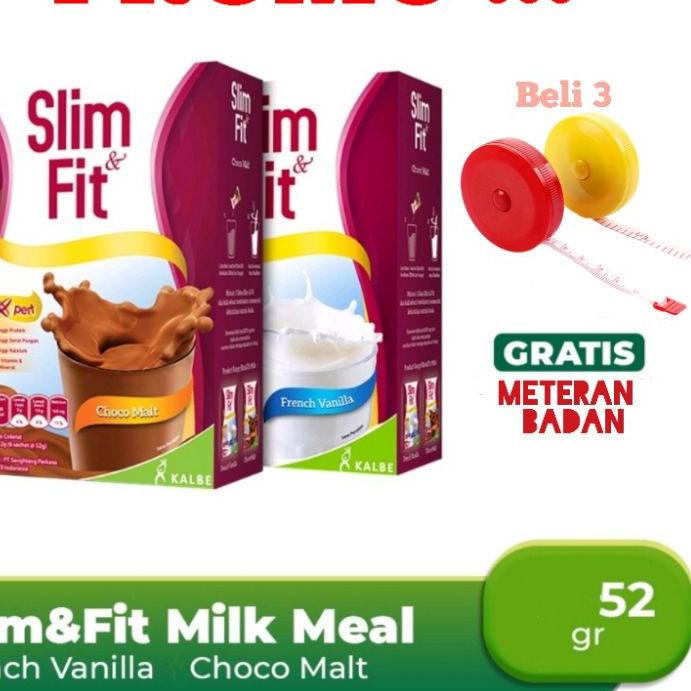 Jual 12.12 STOK READY Susu Slim & Fit Milk 6x52gr Vanila atau Coklat
