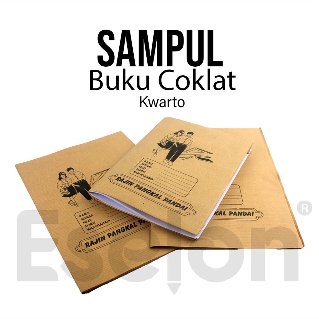 Jual 25lbr Sampul Buku Coklat Kraf SZ Kwarto / 1 Pack Sampul Buku