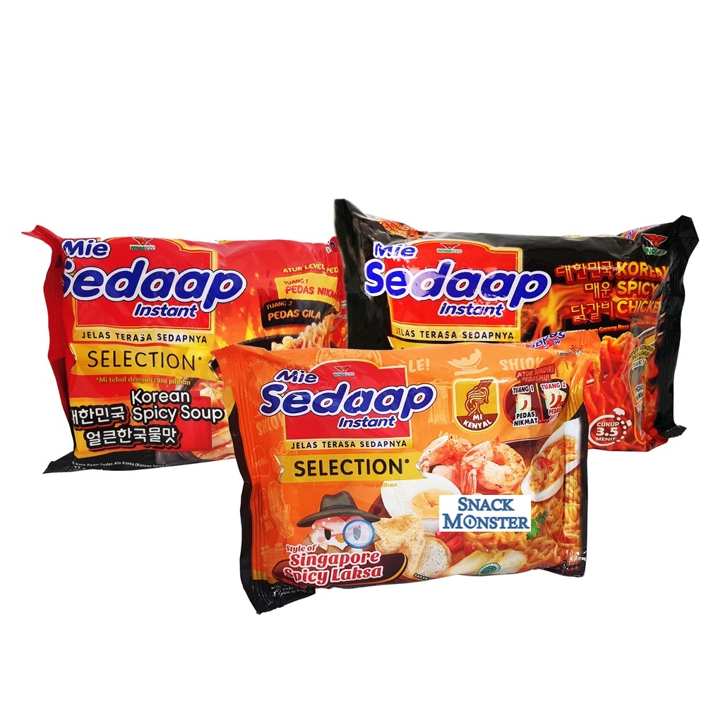 Jual Mie Sedaap Selection Singapore Spicy Laksa, Korean Spicy Chicken ...