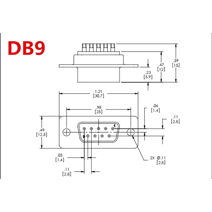 Jual DB9 DB 9 DB-9 RS232 Male Female 9 pin Connector VGA Socket Adapter ...