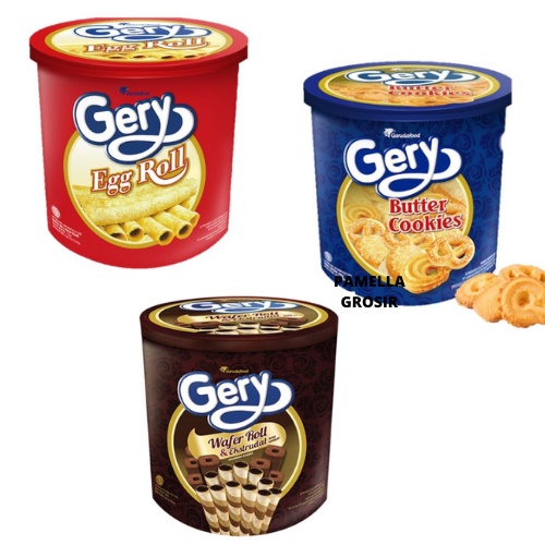 Jual GERY SERIES GERY BUTTER COOKIES EGG ROLL WAFER ROLL 210GR SNACK