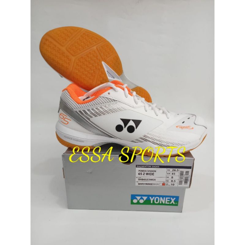 Jual SEPATU BADMINTON YONEX SHB65 SHB 65 Z3 WIDE WHITE ORANGE ORIGINAL ...