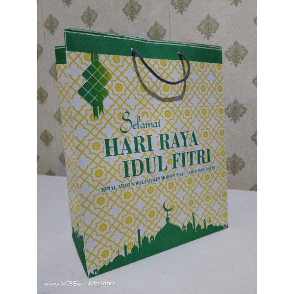 Jual Paperbag Lebaran Tas Kertas Paperbag Mika Transparan Tas