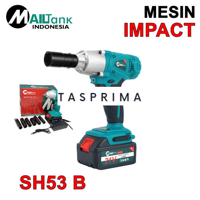 Jual Mesin Impact Wrench 1/2 SH53 B MAILTANK Cordless Pembuka Baut 21V ...