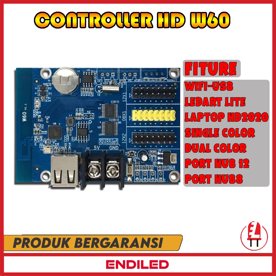 Jual Modul Control Running Text Hd W60 Wifi Shopee Indonesia