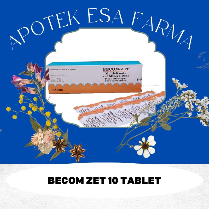 Jual BECOM ZET Multivitamin Strip Vitamin C Dan Zink Favorit 10 Tablet Shopee Indonesia