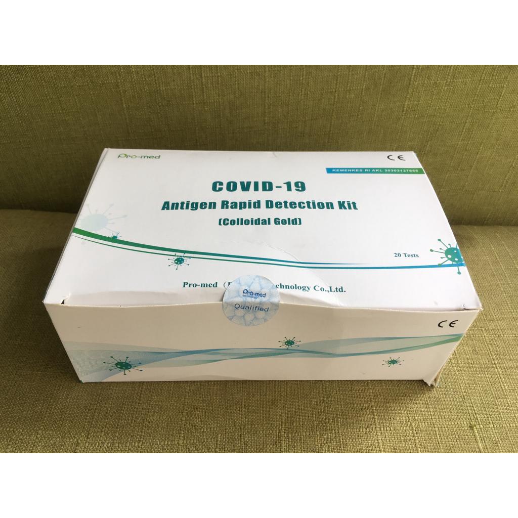 Jual Pro Med Swab Antigen Rapid Test Kemenkes Akl Original Impor Pc