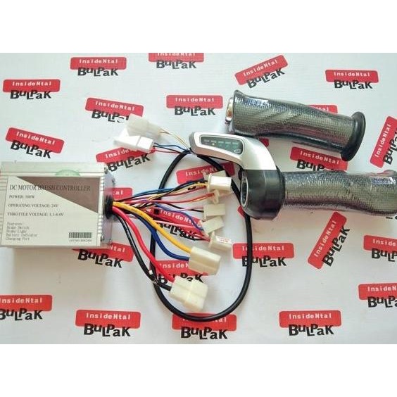Jual Paket Kontroller Dan Handle Gas Led 24V 500W Brushed Dc Pwm Motor ...