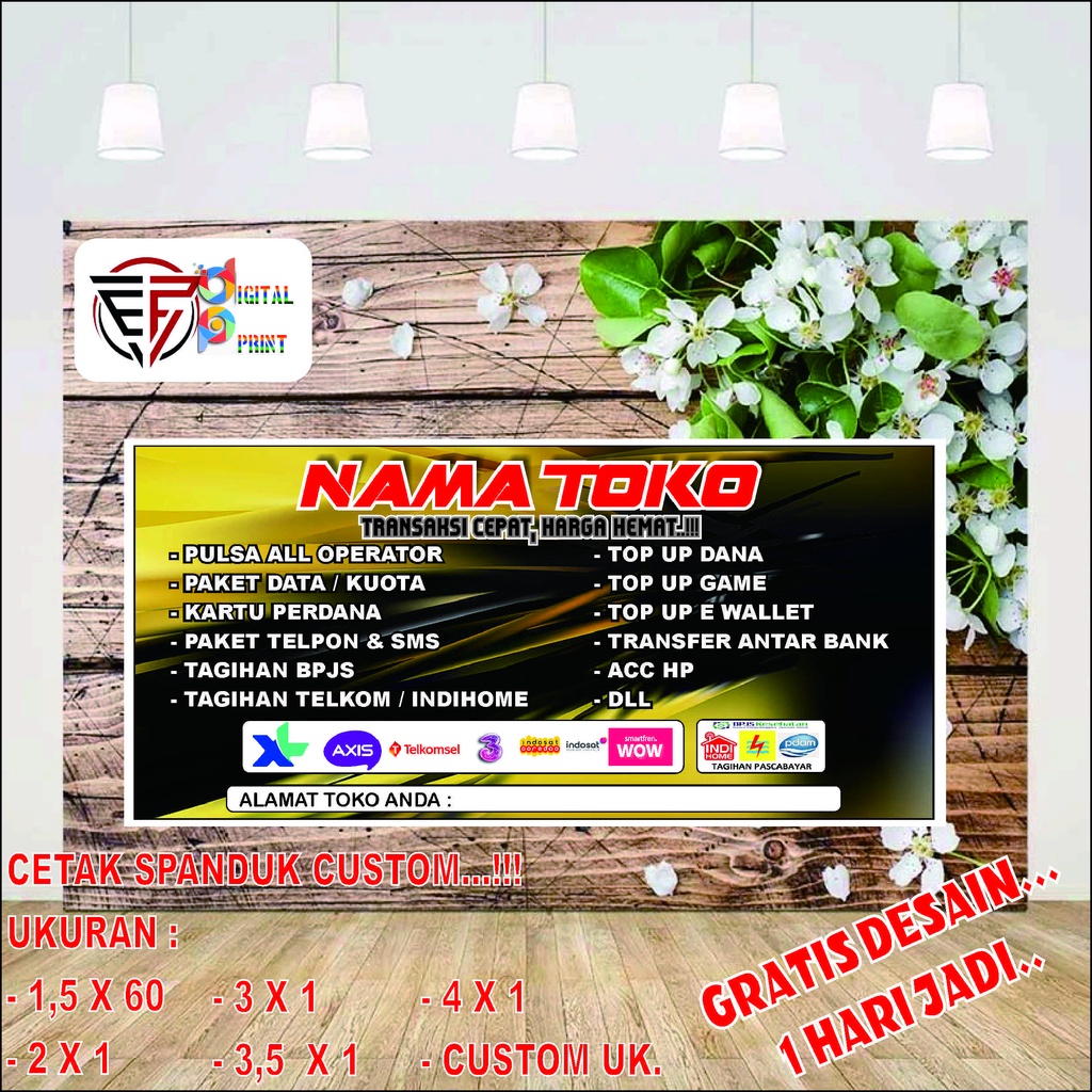 Jual CETAK SPANDUK BANNER / CETAK SPANDUK / BANNER MURAH FLEXI 280 ...