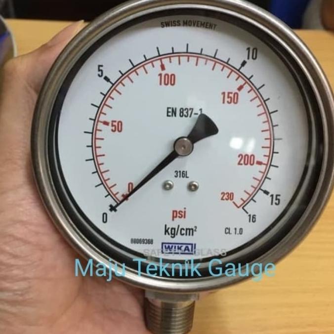 Jual Wika Pressure Gauge D 4 0 15 Kg Drat Full Ss 12 Raket Shopee Indonesia 8637