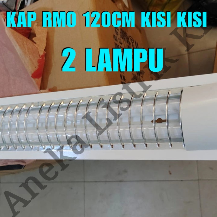 Jual KAP RMO 120CM 2LAMPU STAINLESS KISI OUTBOW OB 2 X 36W TL LED 16W ...